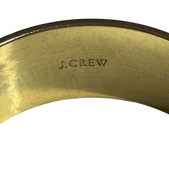 Vintage 2000's Y2K J. Crew Bright Hot Pink Enamel Wide Bangle Bracelet - Picture 6 of 7